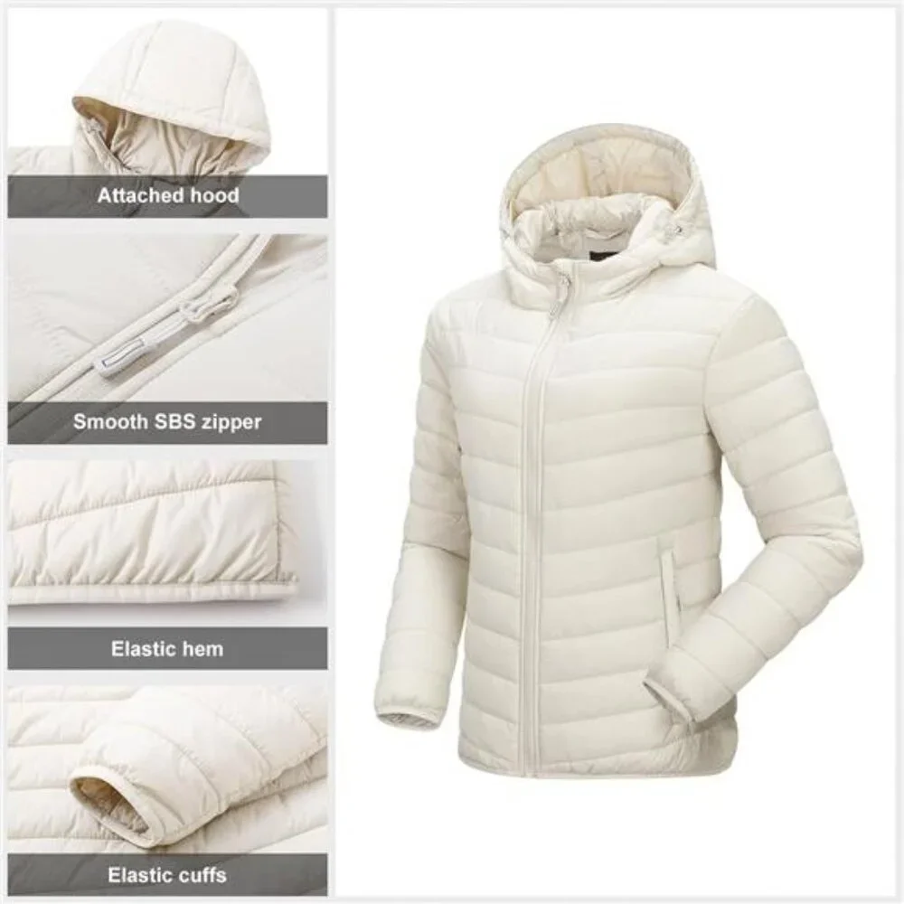 Outdoor Ventures Women's Packable Lightweight Full-Zip Puffer Jacket with Hood - Picture 5 of 6